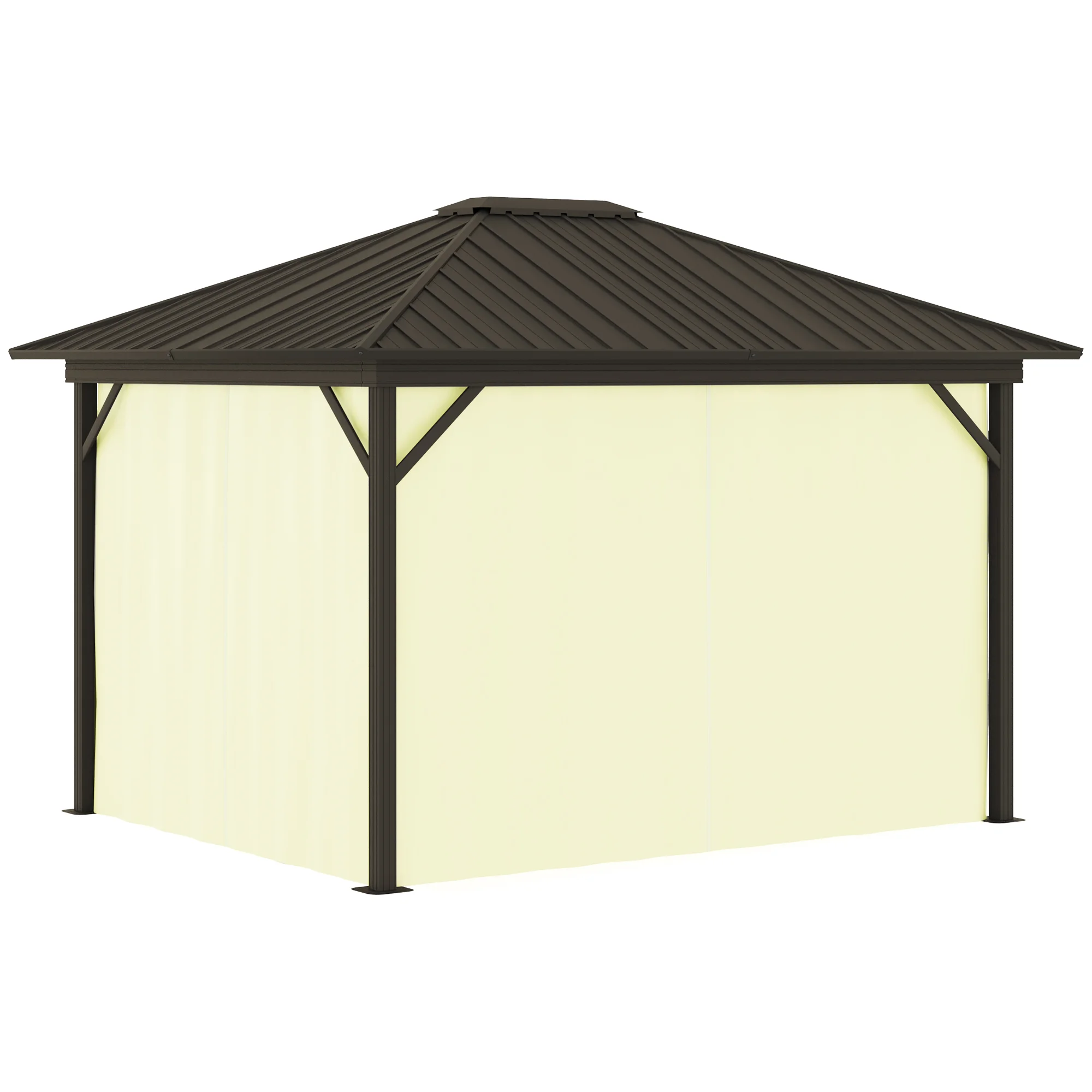 CampGlut Pavillon 11,9 x 9,8 mit Moskitonetz Camping