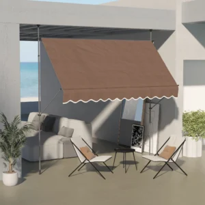 10 x 4 manuelle Kurbelmarkise, schraubenlose Terrassenmarkise, UV-beständig, ...
