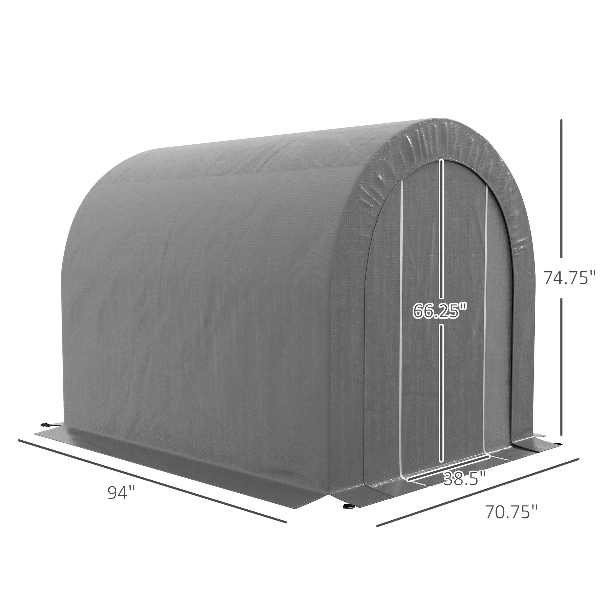 CampGlut stabiles Outdoor-Zelt aus Metall für Fahrrad und Motorrad.