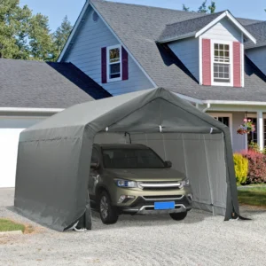 CampGlut 12x20 Carport, tragbarer Schwerlast-Zeltgarage mit UV-Schutz.