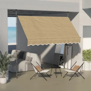10 x 4 manuelle ausziehbare Markise, schraubenlose Terrassenmarkise, UV-bestä...