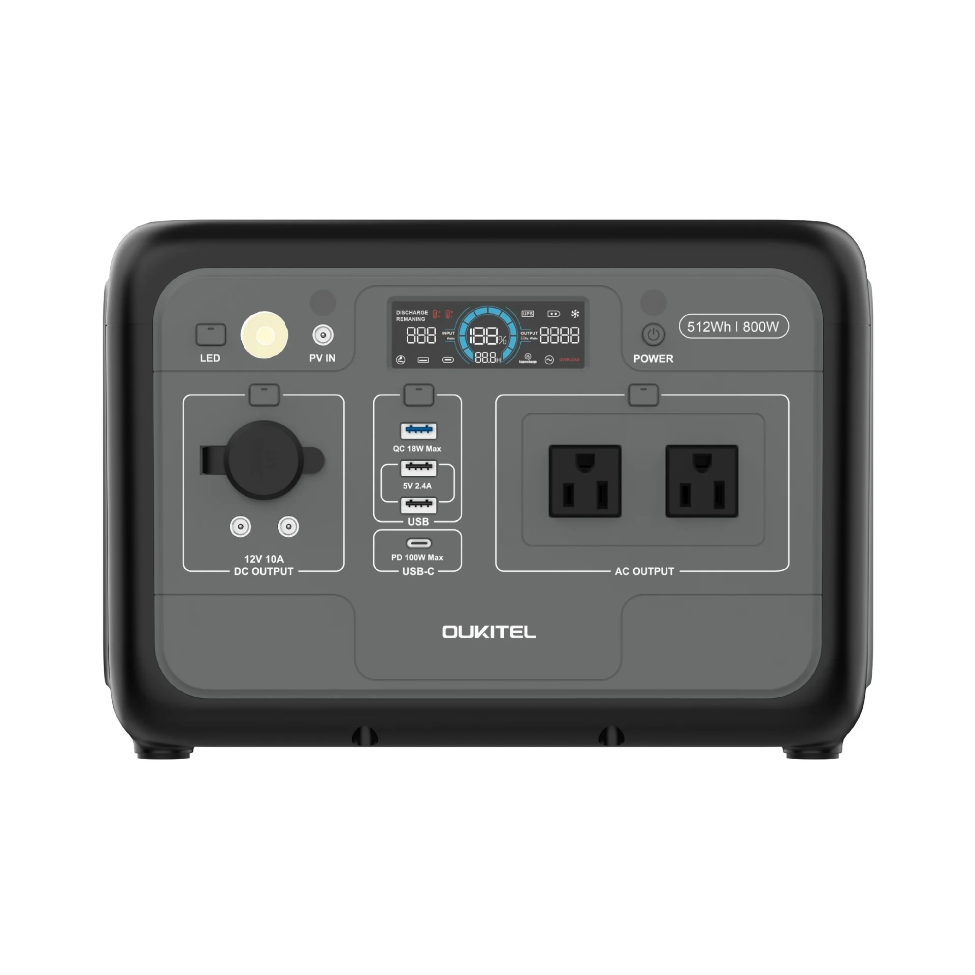 512 Wh Outdoor Power Station 800 W Portable Energy Storage for Camping - Imagen 3