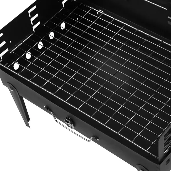 44x27x7cm Portable Square Charcoal Grill Black - Image 19