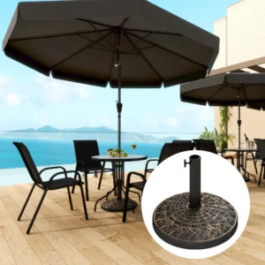 19" Terrassenschirmständer, 26 kg Beton, schwerer Schirmständer, rund, für 1,...