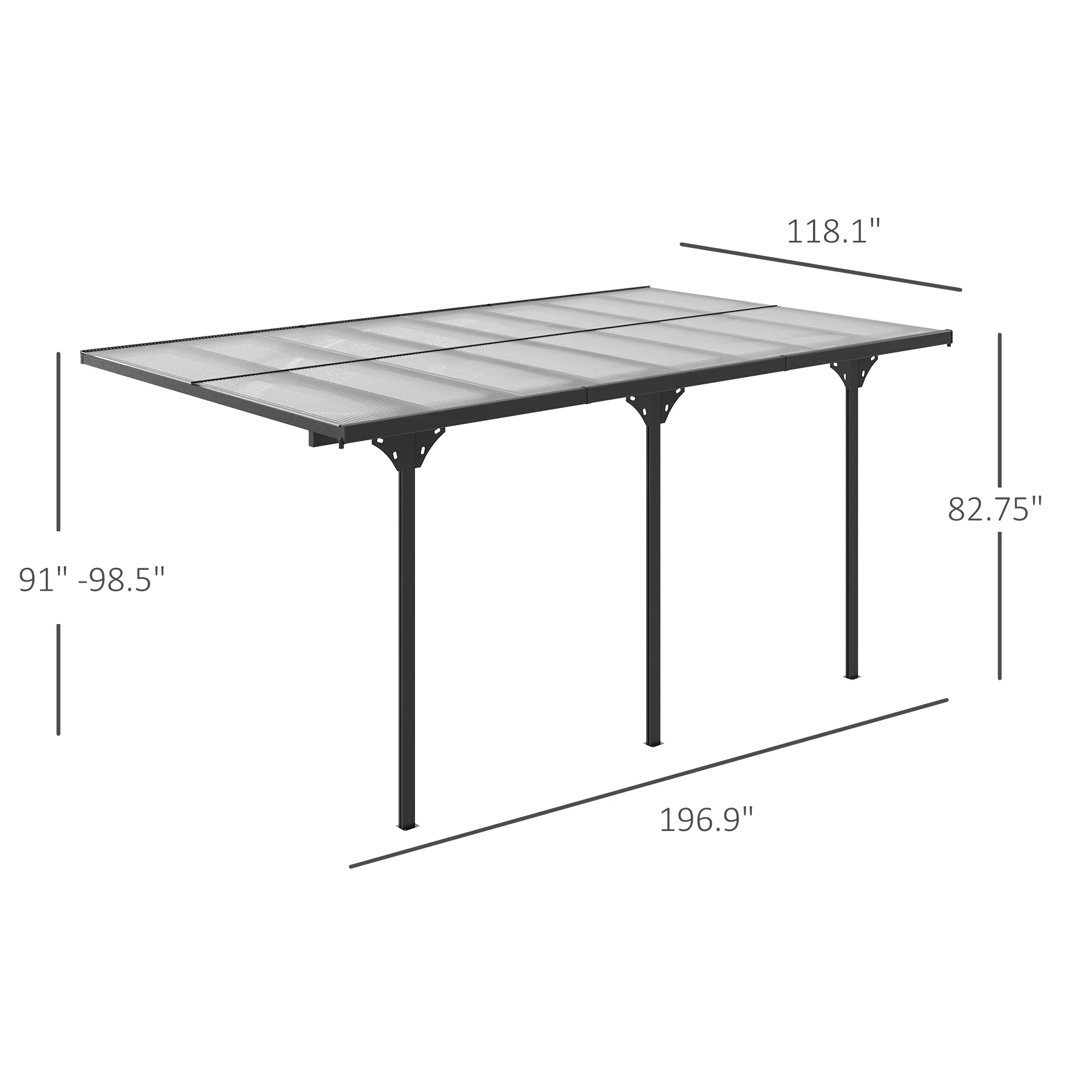 CampGlut UV-beständige Pergola 16.5x10 Camping.