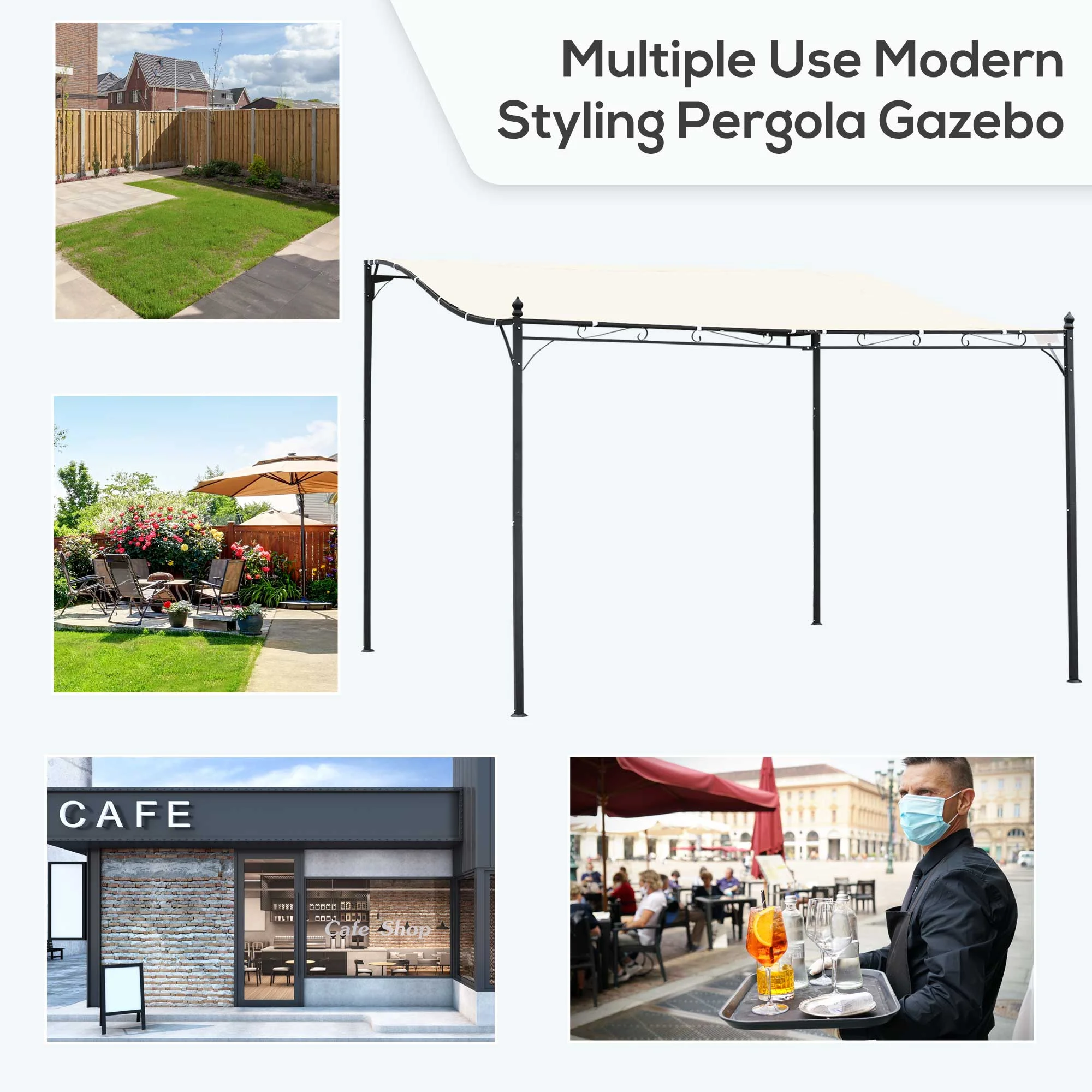 Pergola gazebo extérieur 10 x 13 - Imagen 7