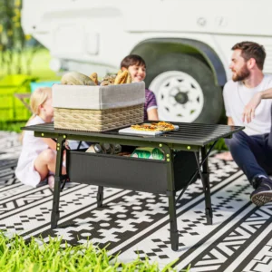 3ft Alu-Klapptisch, tragbarer Campingtisch mit Aufbewahrungstasche, für Outdo...