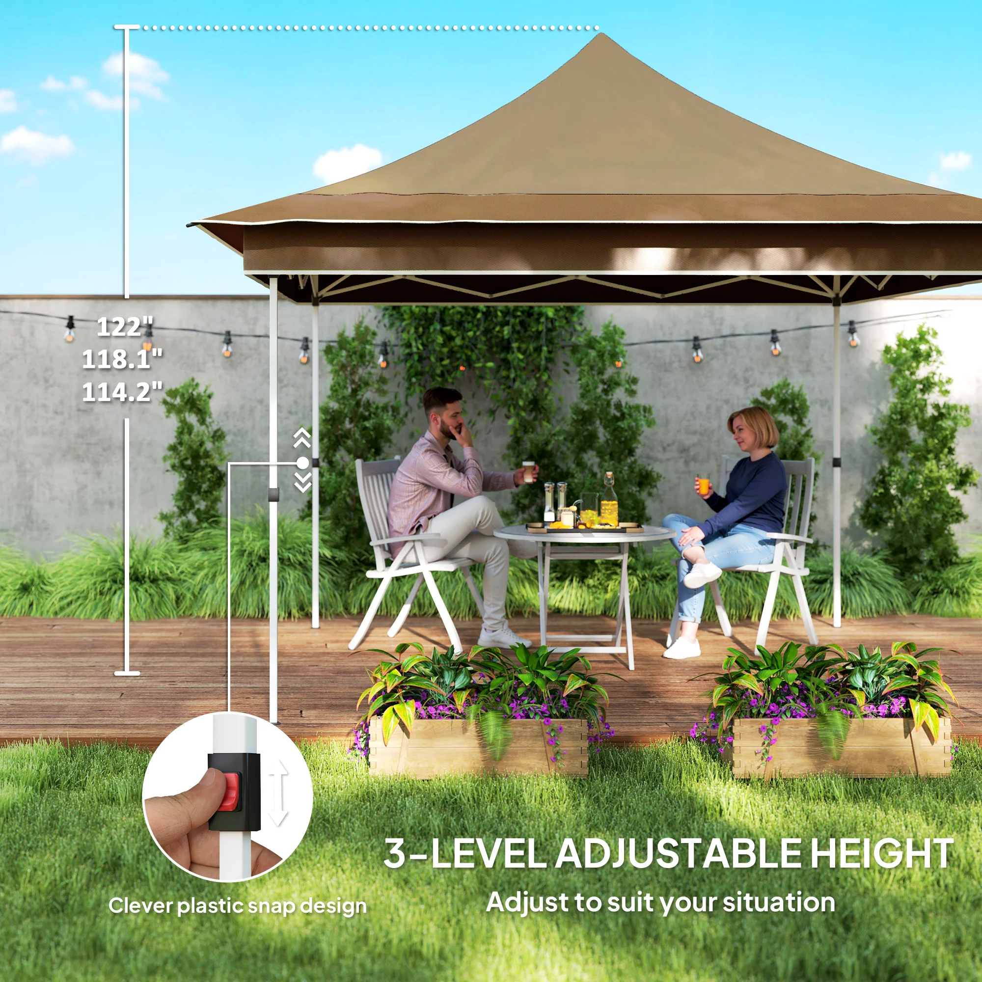 12 x 12 ft. Canopy Tent with Mesh Netting – Image 2