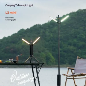 Schwarzes Outdoor-Teleskop-Campinglicht