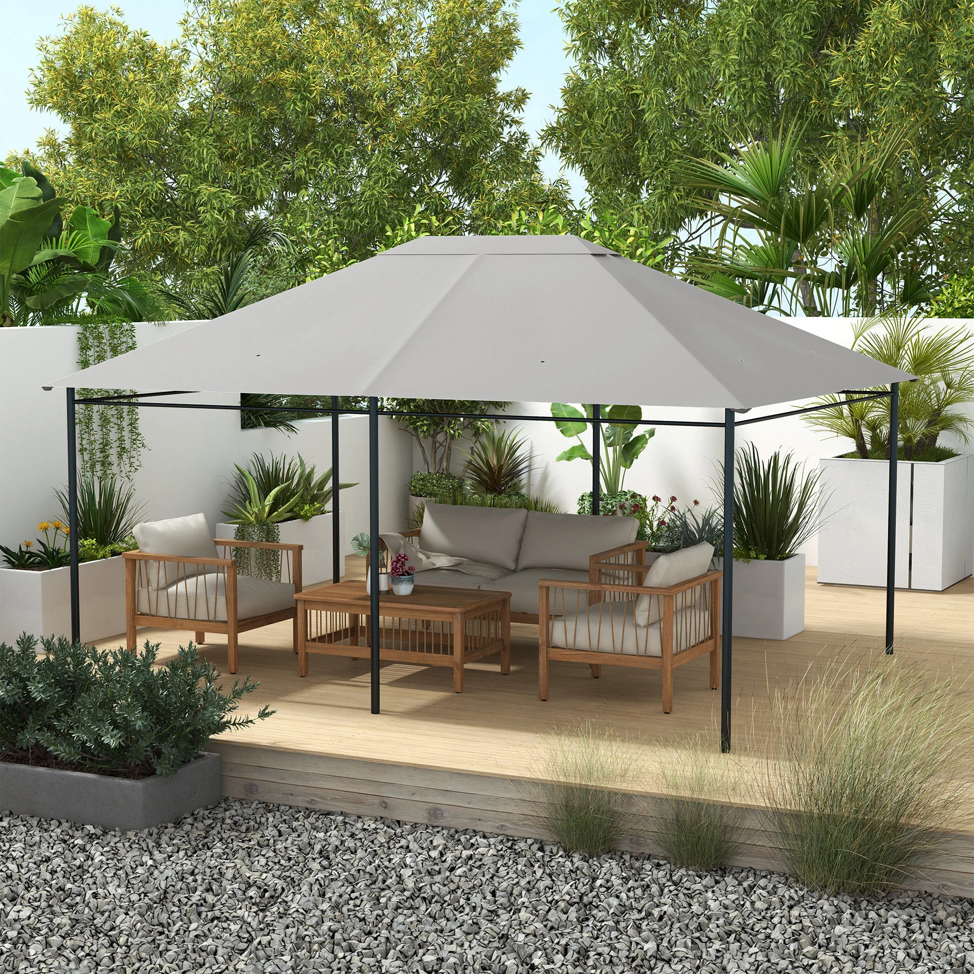 CampGlut Pavillon-Ersatzdach 10x13 für Camping-Schutz.