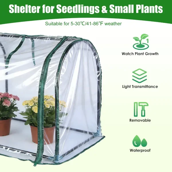 Tischgewächshaus Mini 73,5 x 54,5 x 70,5 cm, tragbar für Frühling, Indoor/Out... – Bild 3