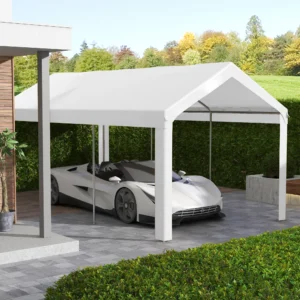 10 x 6m Carport Dach, UV-beständiger Ersatz, weiß, passend für 84C-378V00 & 8...