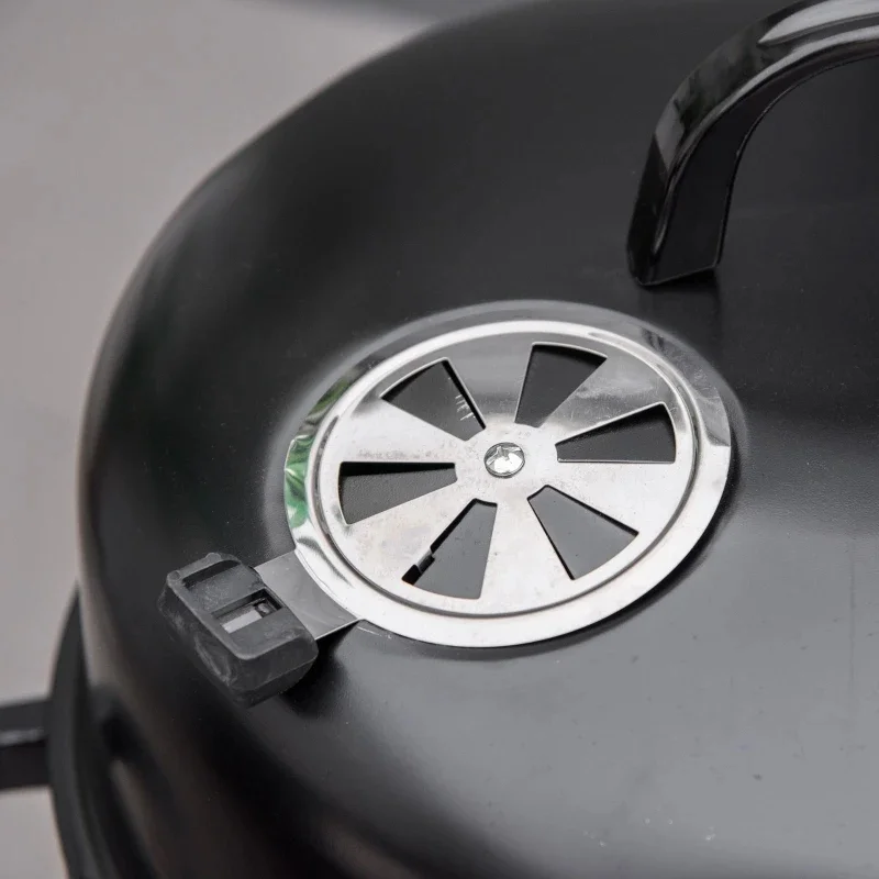 Gril à charbon vertical 3-en-1 et fumoir avec 2 surfaces de cuisson et thermomètre – Image 8