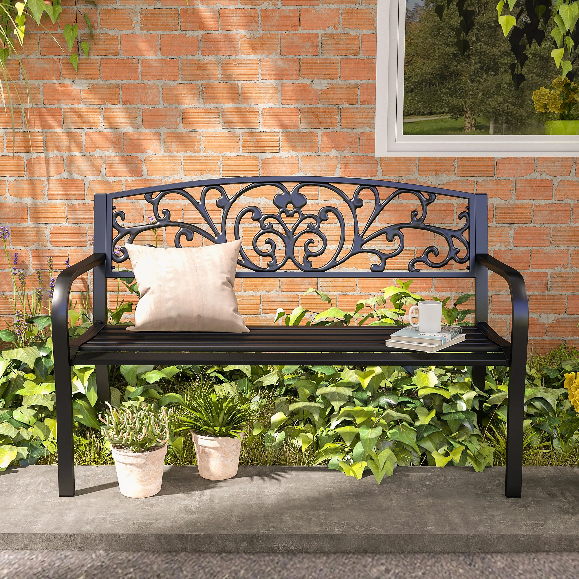 CampGlut Outdoor Bank: Robuste Konstruktion für den Garten.