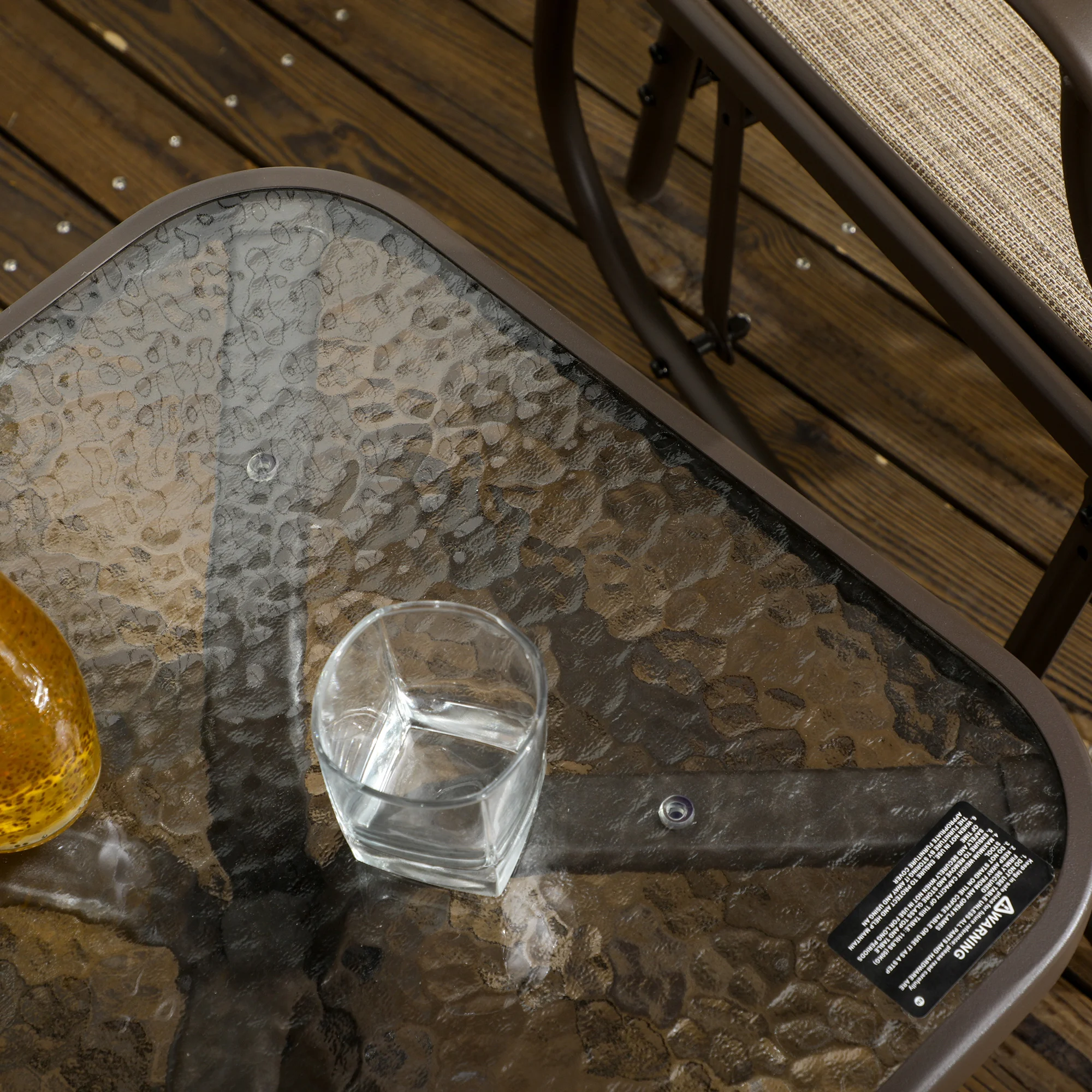 3-Piece Garden Swing Set with Coffee Table, 2 Swing Chairs with Mesh Back - Image 2