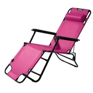 Tragbarer, multifunktionaler ausziehbarer Klappliegestuhl, Pink
