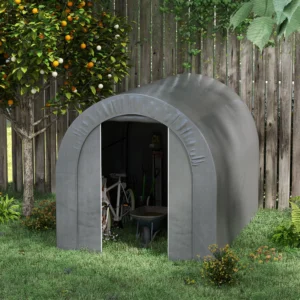 CampGlut verzinktes Metall-Lagerzelt 6x8, wasserdicht und tragbar.