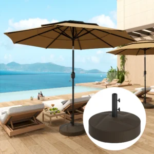 Terrassenschirmständer, schwerer Outdoor-Schirmständer, bis 30 kg mit Stand o...