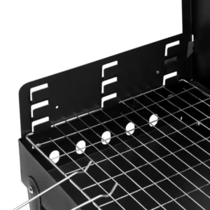 44x27x7cm tragbarer quadratischer Holzkohlegrill schwarz