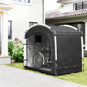 Fahrrad-Abdeckzelt, tragbar & wasserdicht, 210D Oxford-Stoff, inkl. Tragetasc...