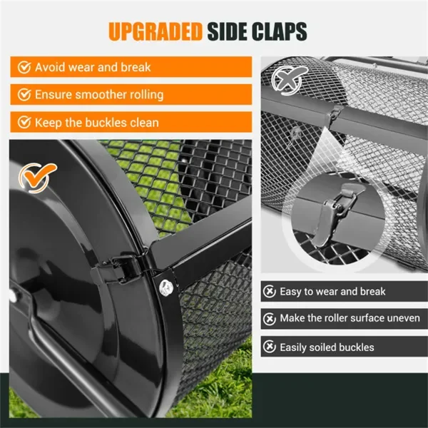 24-Inch Metal Mesh Compost Spreader, 2.7 Cubic Feet, Rust-Proof, for Peat/Topsoil... - Imagen 3
