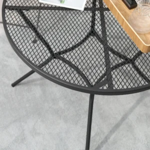 35" Round Outdoor Bistro Dining Table, French Café Style, Conversation Area...