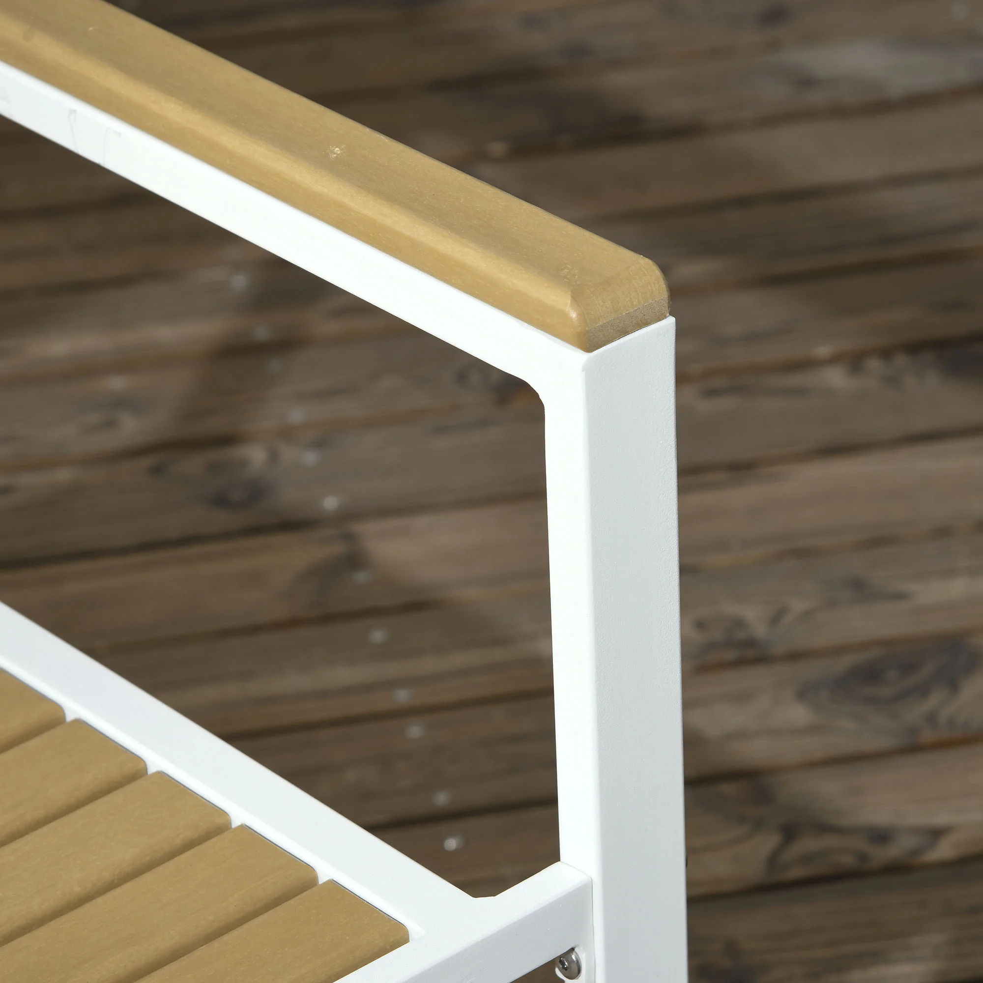 5-teiliges Terrassen-Set aus Aluminium und HDPE, mit Schirmloch, Gelb – Bild 8