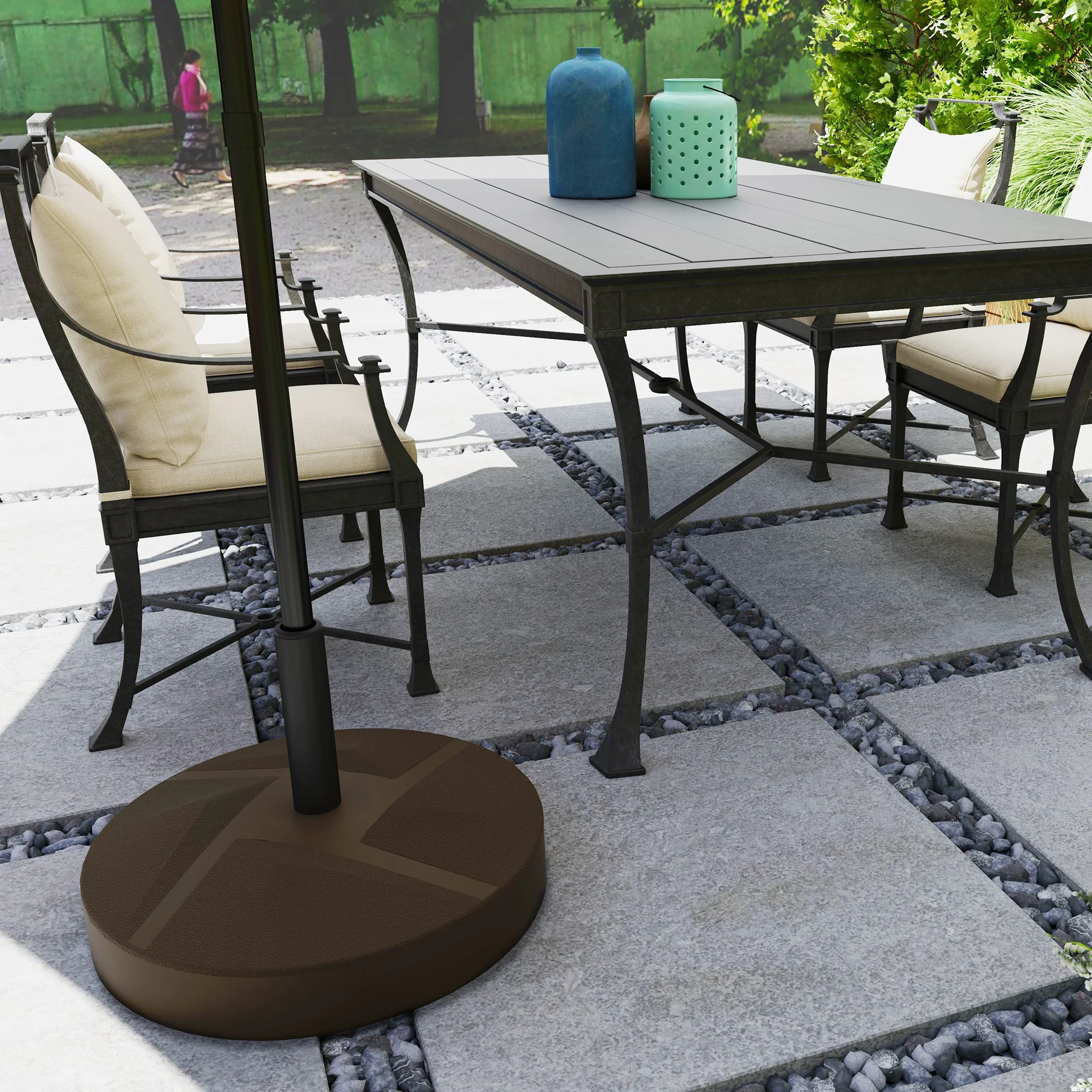 Terrassenschirmständer, schwerer Outdoor-Schirmständer, bis 30 kg mit Stand o... – Bild 8
