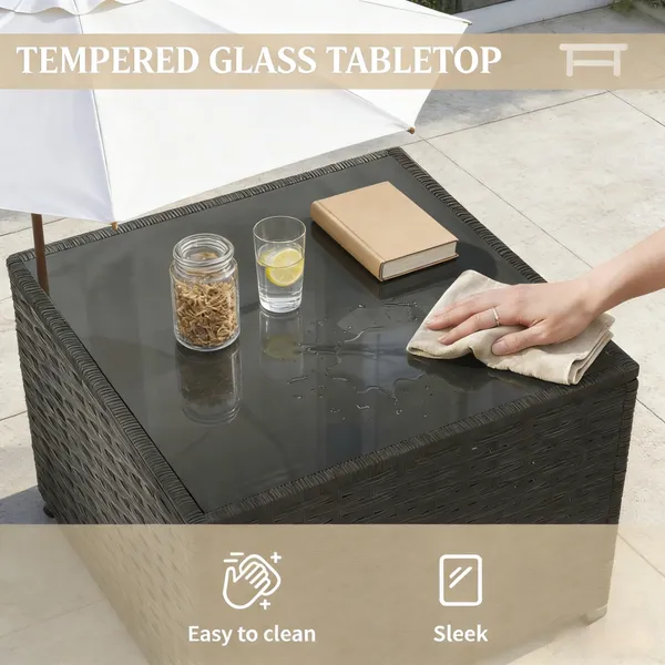 CampGlut Terrassenmöbel-Set, elegantes Design für den Außenbereich.