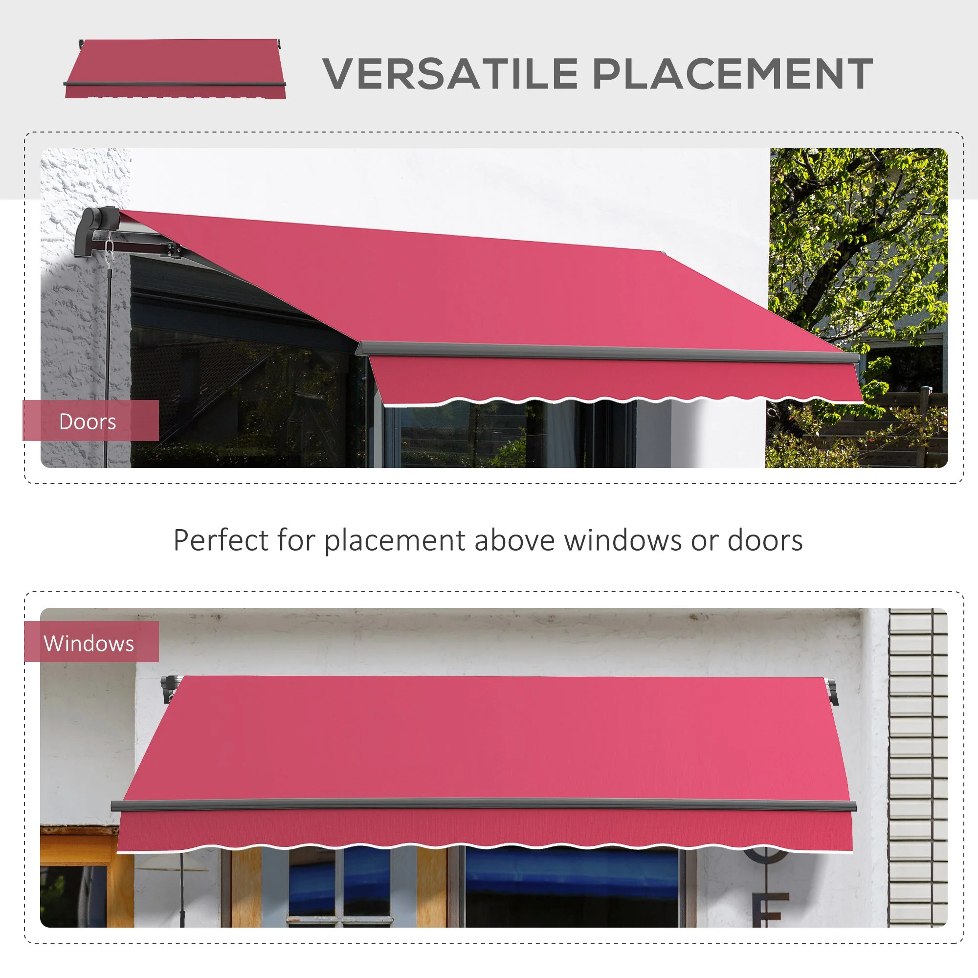 Ausziehbare Terrassenmarkise für Außentüren – Bild 6