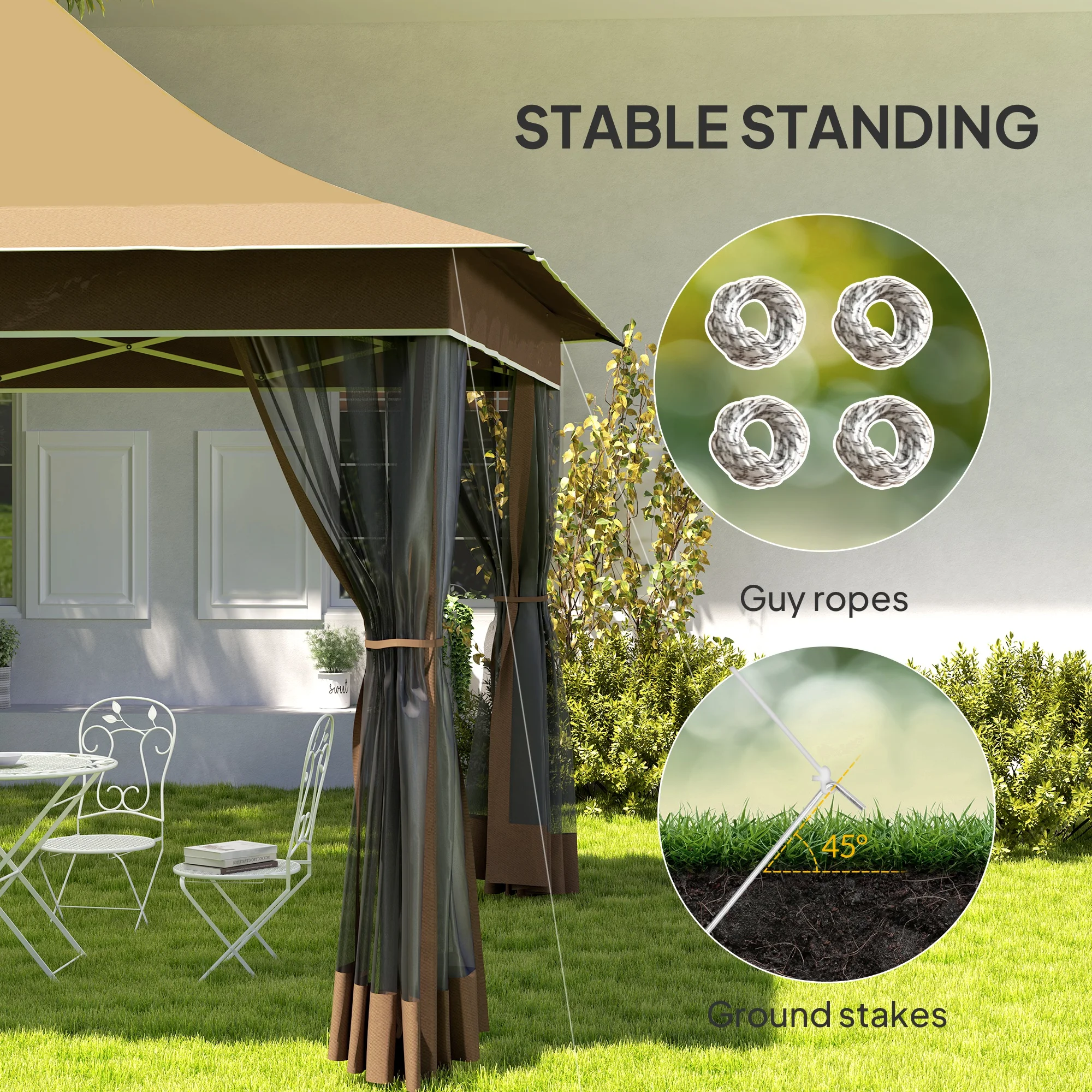 12 x 12 ft. Canopy Tent with Mesh Netting – Image 4