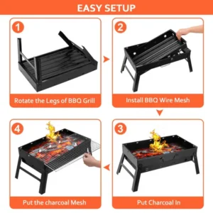 CampGlut zusammenklappbarer Grill für Camping.