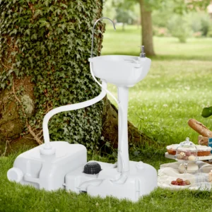 CampGlut Portable Camping Sink mit 17L Wassertank und Auffangbecken.