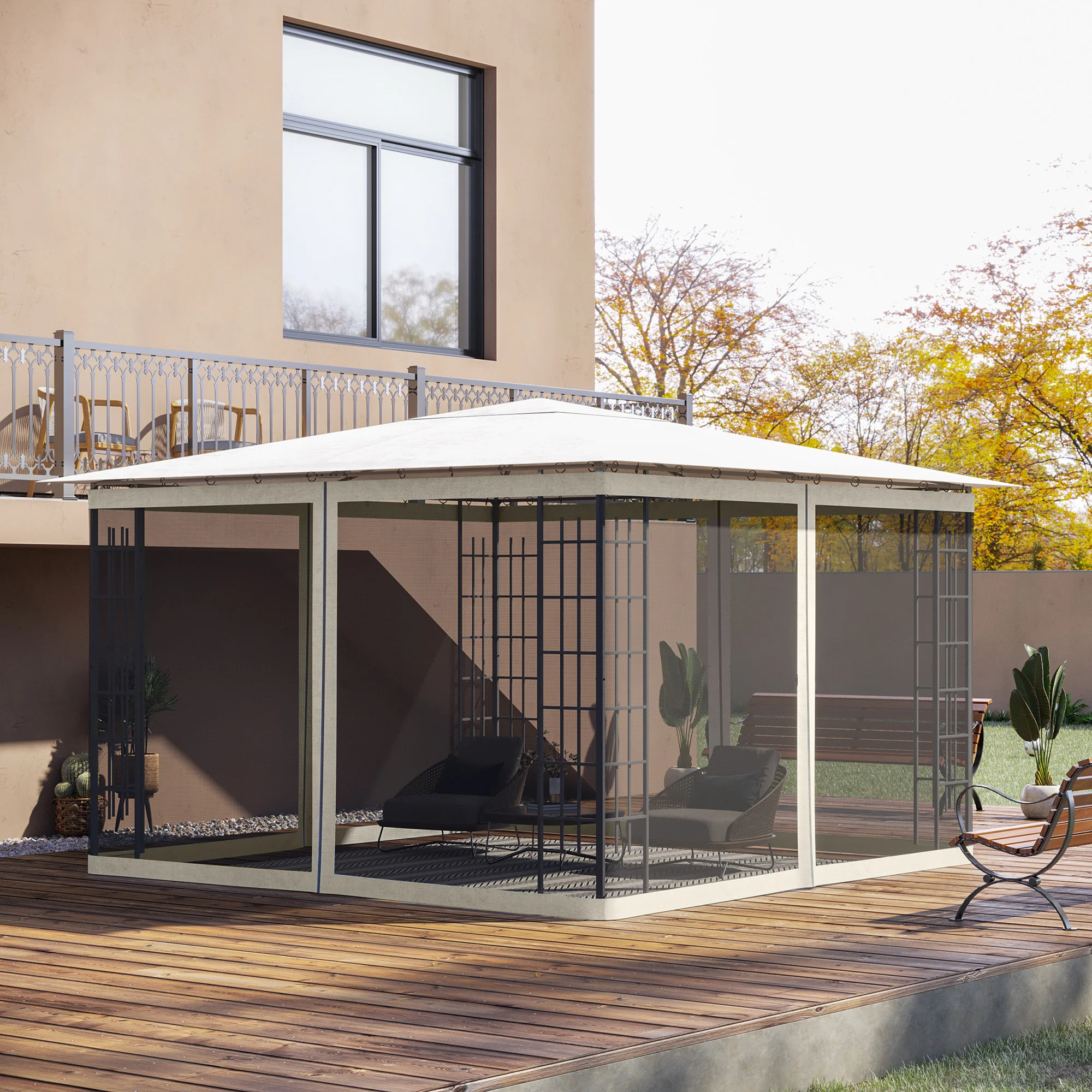 CampGlut Ersatz-Seitenwand für 10x12 Pavillon, Outdoor Camping Netz.
