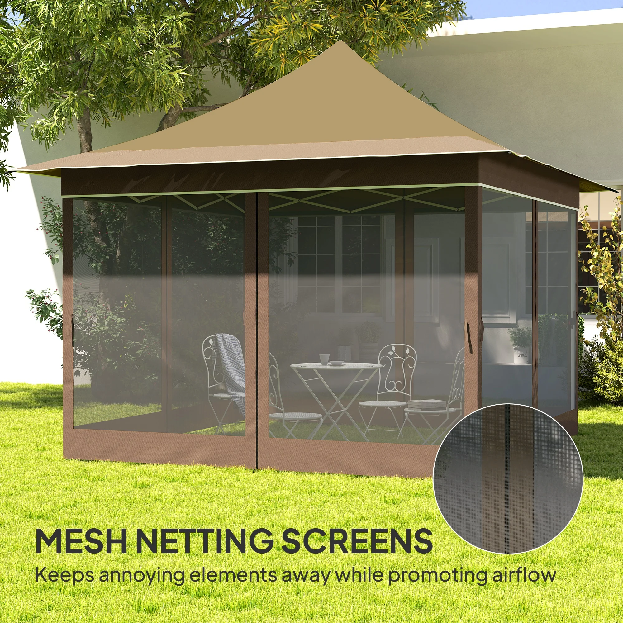 12 x 12 ft. Canopy Tent with Mesh Netting – Image 8