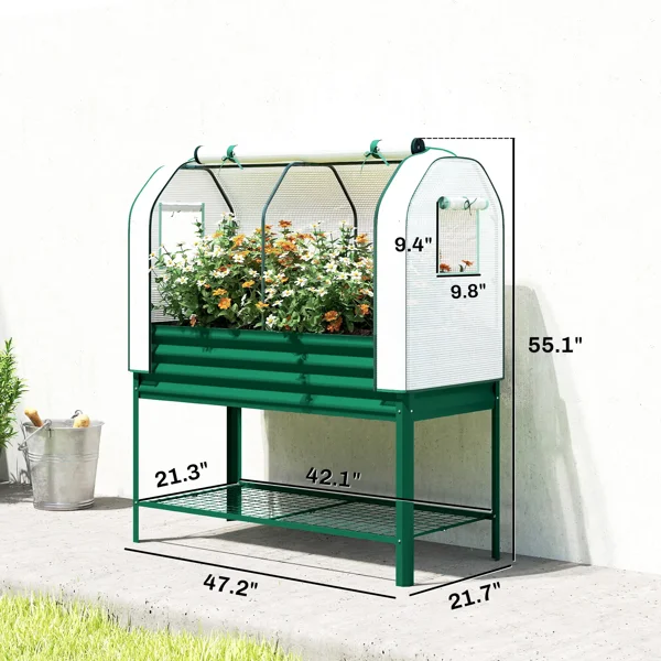 Raised Bed with PE Greenhouse - Image 3