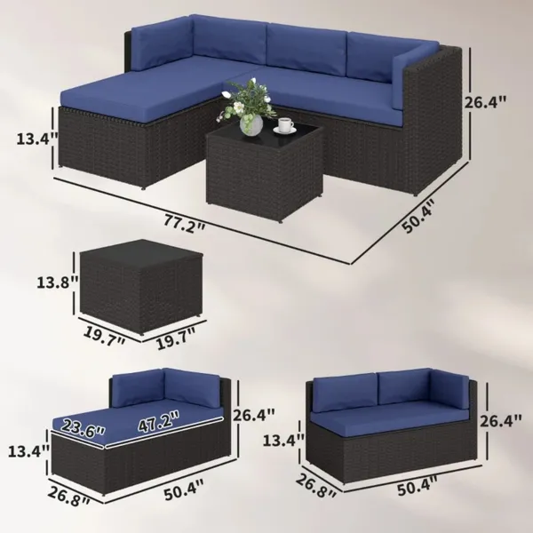 CampGlut bequeme Sitzgruppe aus dem Terrassenmöbel-Set für Camping.