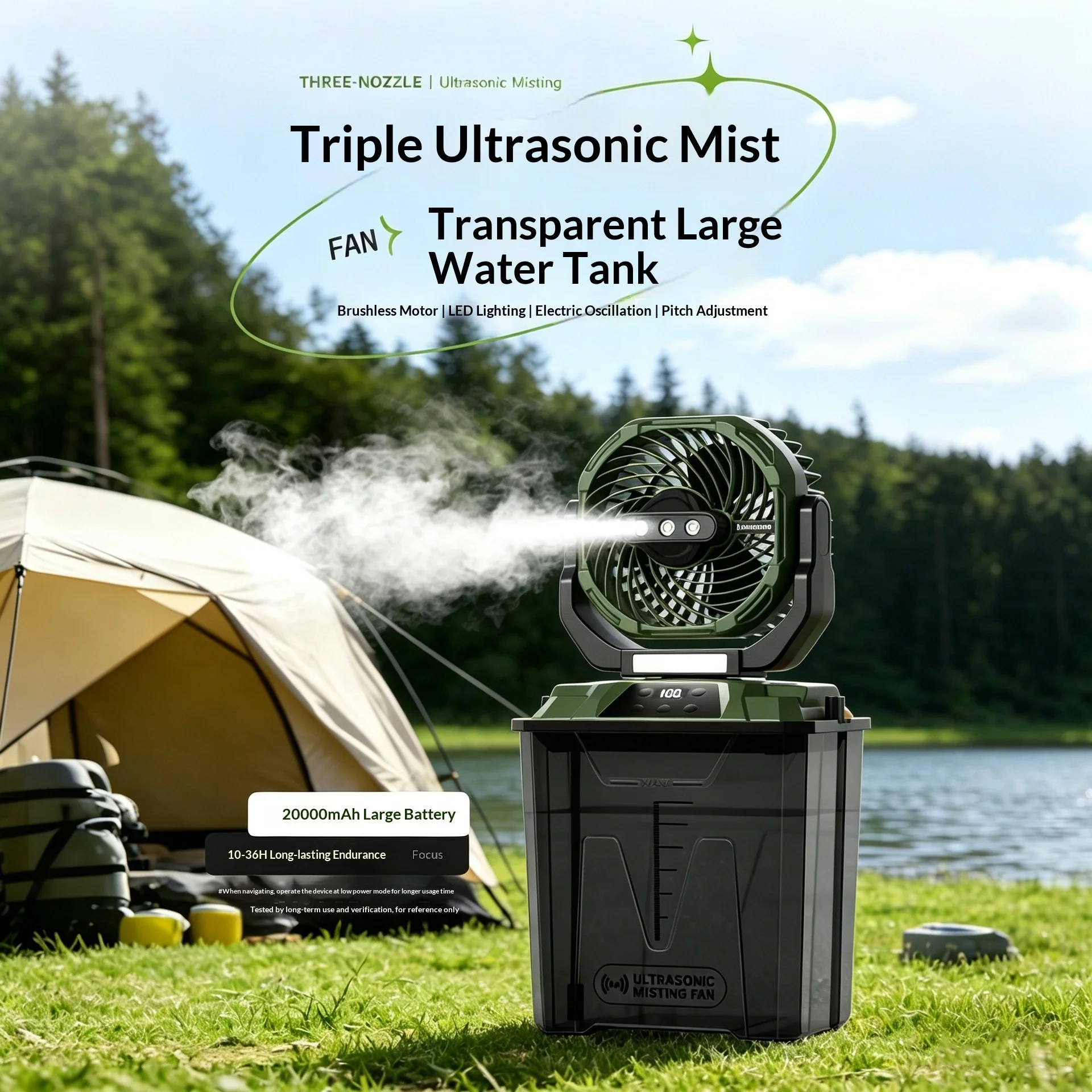 CampGlut Camping-Ventilator für heiße Outdoor-Tage.
