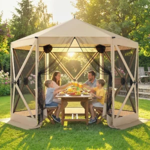 10 x 11 ft Pop-Up-Gazebo-Sichtschutzzelt, tragbares Camping-Sichtschutzdach m...