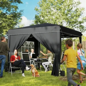 Auvent pop-up 10 x 10 pi avec parois latérales, UPF50+