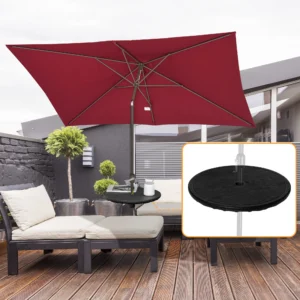 20" Schirm-Tischablage, einfach montierbar, rund, tragbar für Pool, Strand, T...
