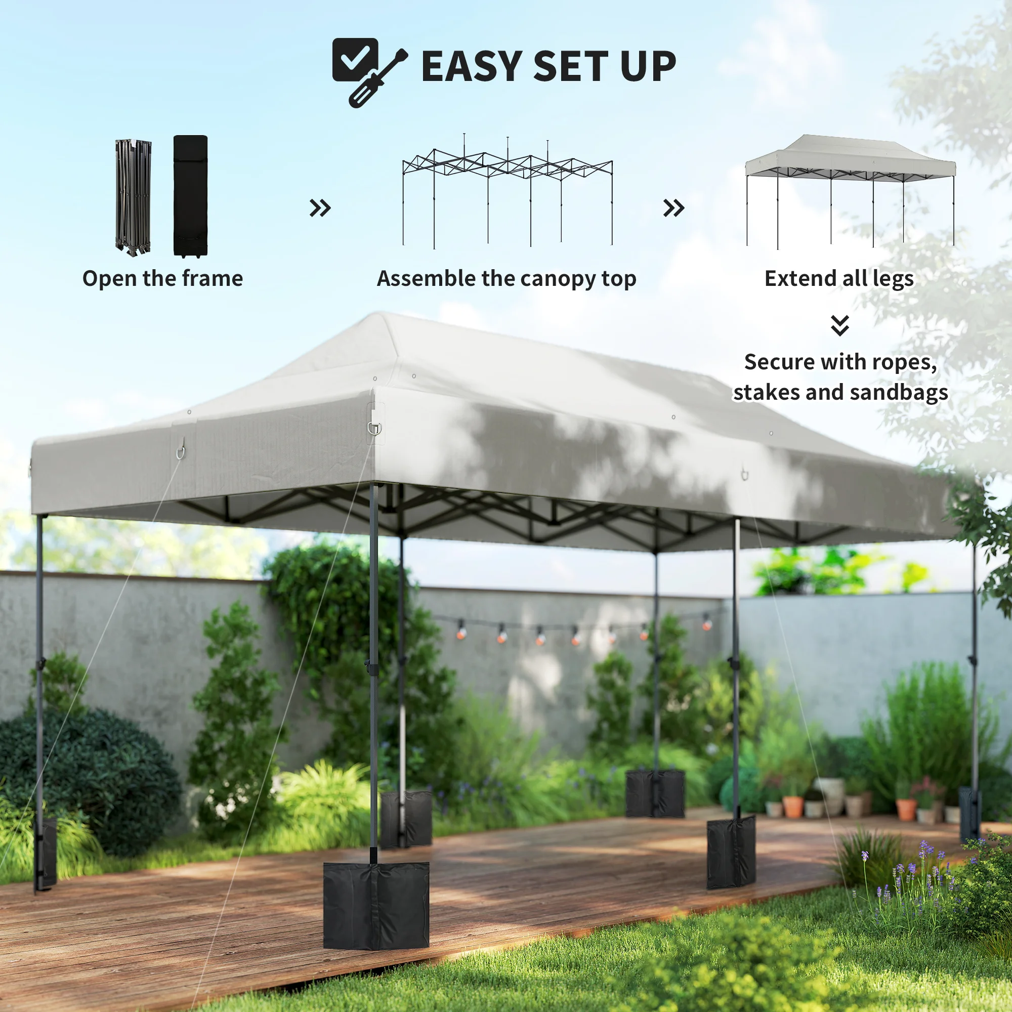 CampGlut 10x20 Faltzelt für Camping und Outdoor.