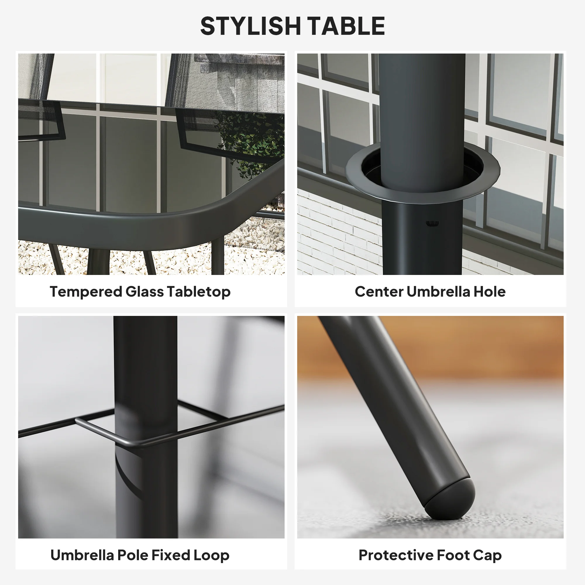 CampGlut Outdoor-Essgruppe im modernen Design