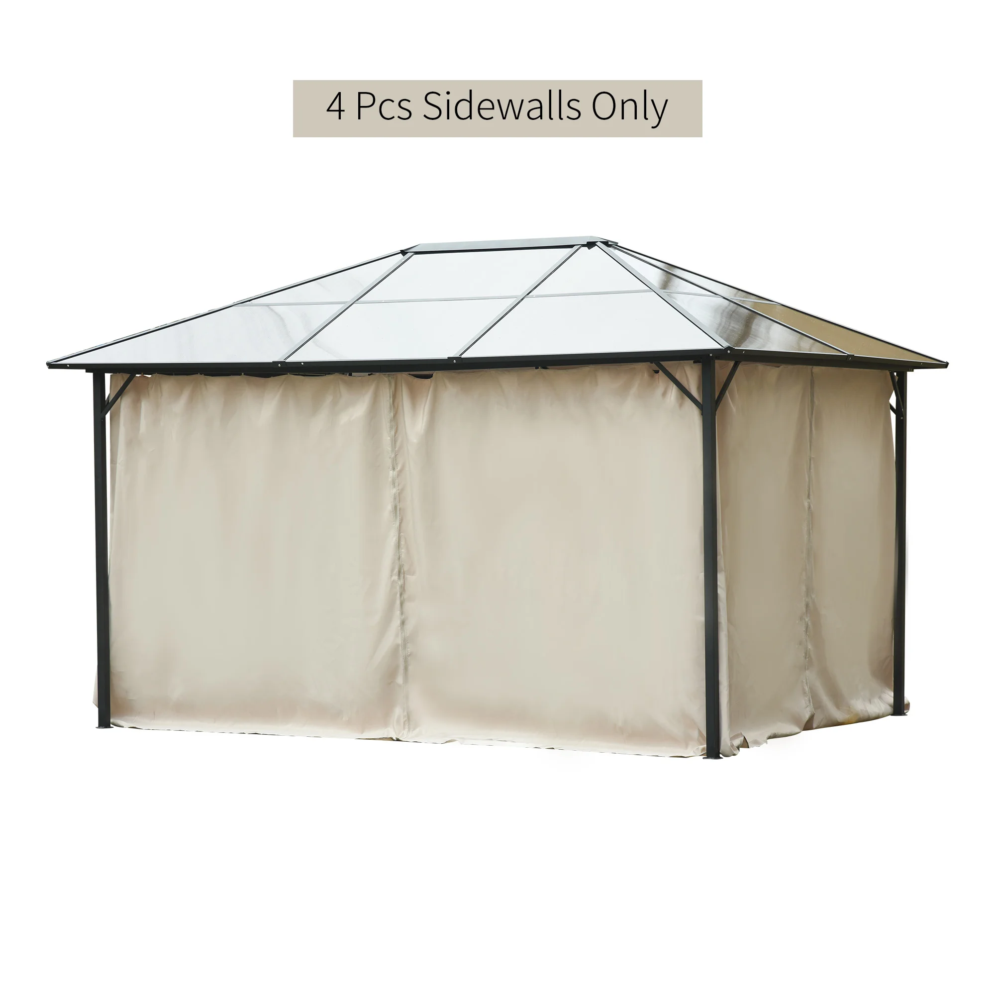 9.84 x 11.8 Gazebo Sidewall Set with Hooks/C-Rings – Bild 3