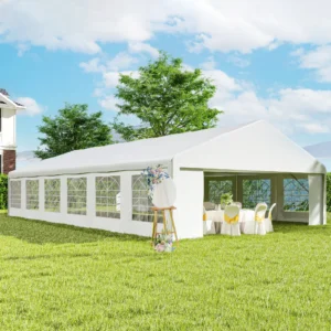 23 x 39 Großer Outdoor-Carport-Partyzelt mit abnehmbaren Seitenwänden & Fenst...