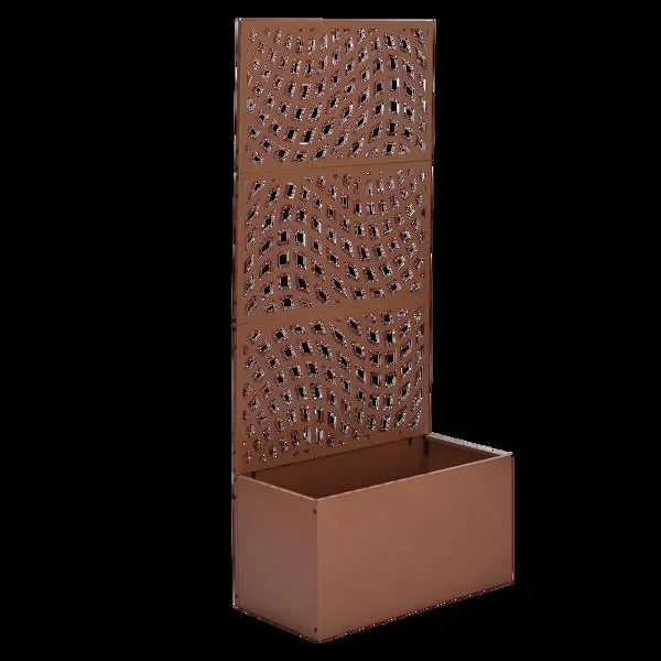 Metall-Hochbeet mit Rankgitter, 70 Zoll Höhe, für Kletterpflanzen und Gemüse,...