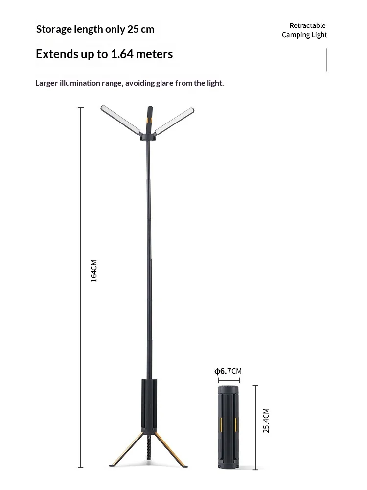 Schwarzes Outdoor-Teleskop-Campinglicht – Bild 4