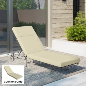 CampGlut Chaise Lounge Cushion bequem auf Liegestuhl im Campingurlaub.