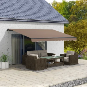 CampGlut ausziehbare Markise 13x10 Fuß mit UV-beständigem Sonnenschutz.