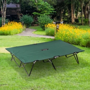 2-Personen-Klappfeldbett für Erwachsene, 127 cm breit, mit Tragetasche, grün